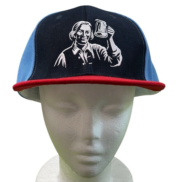 Samuel Adams Brewery Beer Boston Lager Flex Fit Hat Cap Large/X-Large Red Blue - Picture 5 of 10